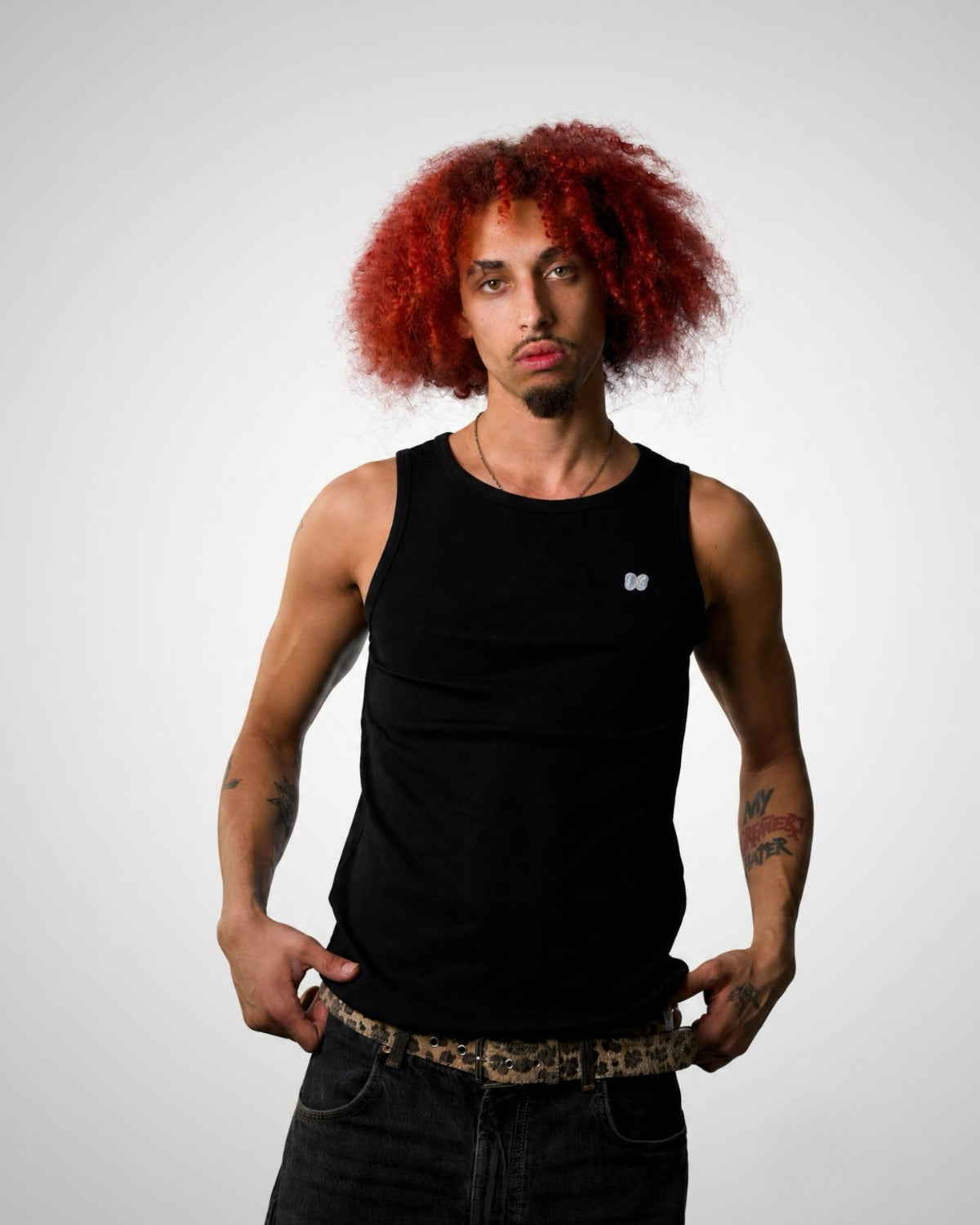 Slim Fit Tanktop – Schwarz